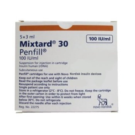 Mixtard 30 Penfill 100 IU Novo Nordisk